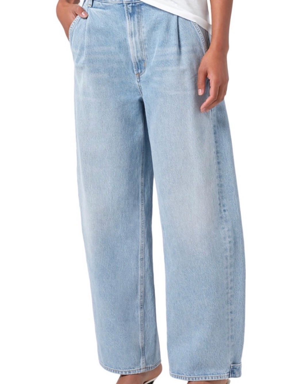 AGOLDE Darsha Pleated Wide-Leg Jeans | Size 28 - Picture 3 of 5